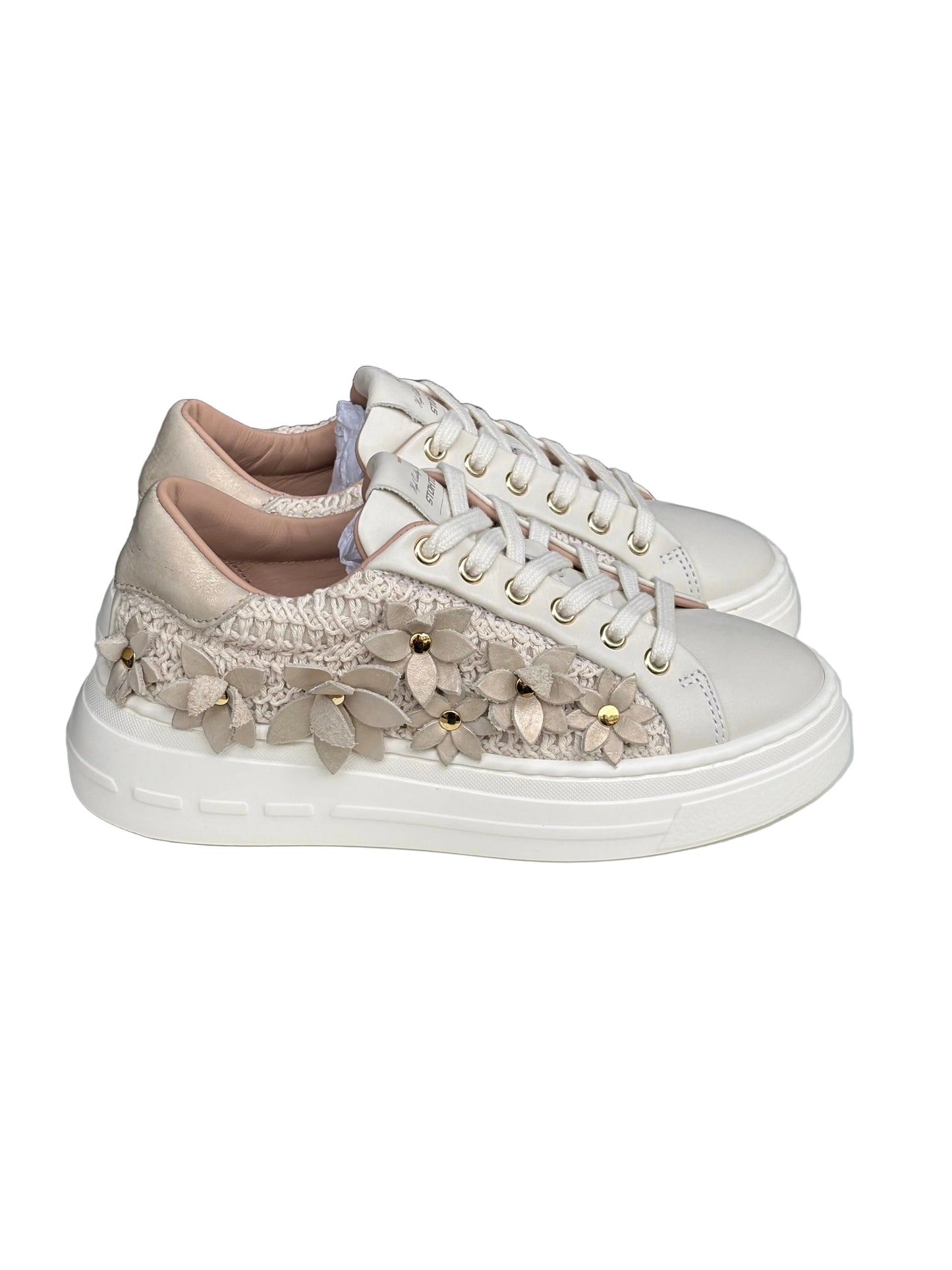 Sneakers Stokton rafia fiori