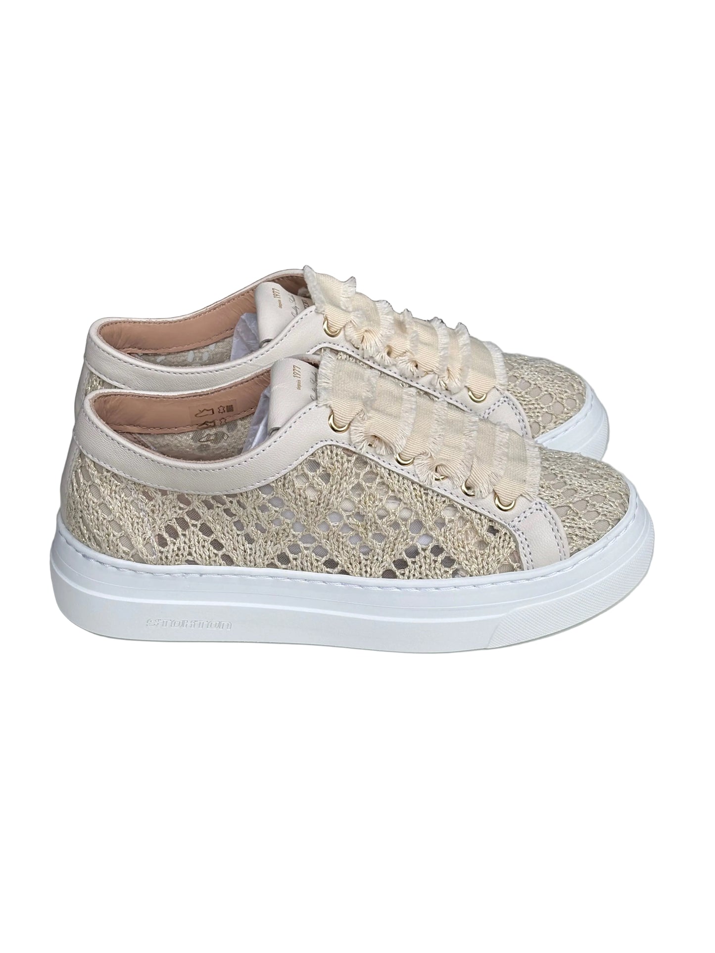 Sneakers Stokton pizzo oro