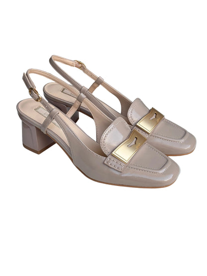 Chanel Liu•Jo beige/oro tacco quadrato