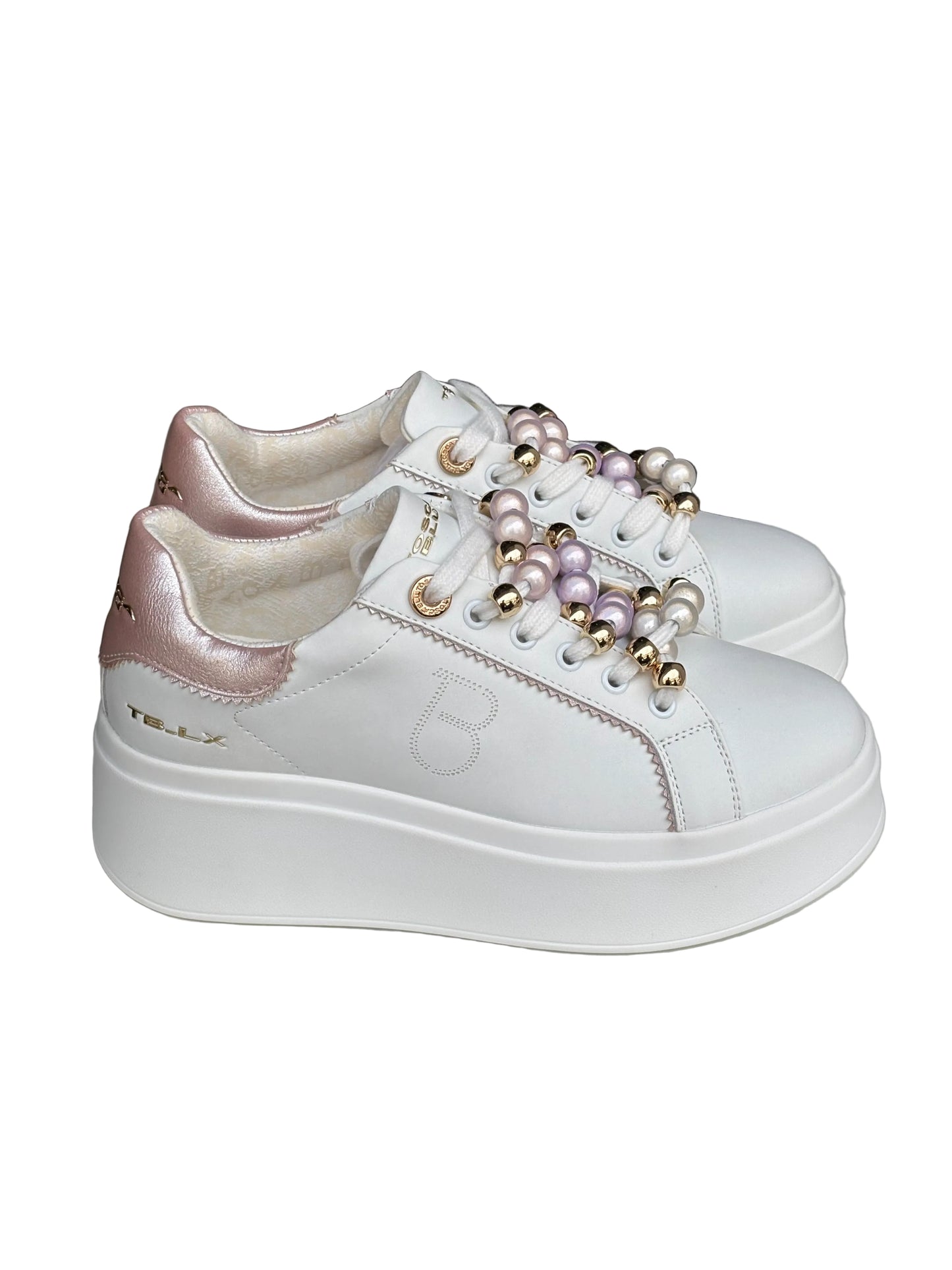 Sneakers ToscaBlu bianco/rosa