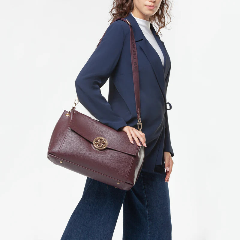 Borsa a mano bordeaux V°73