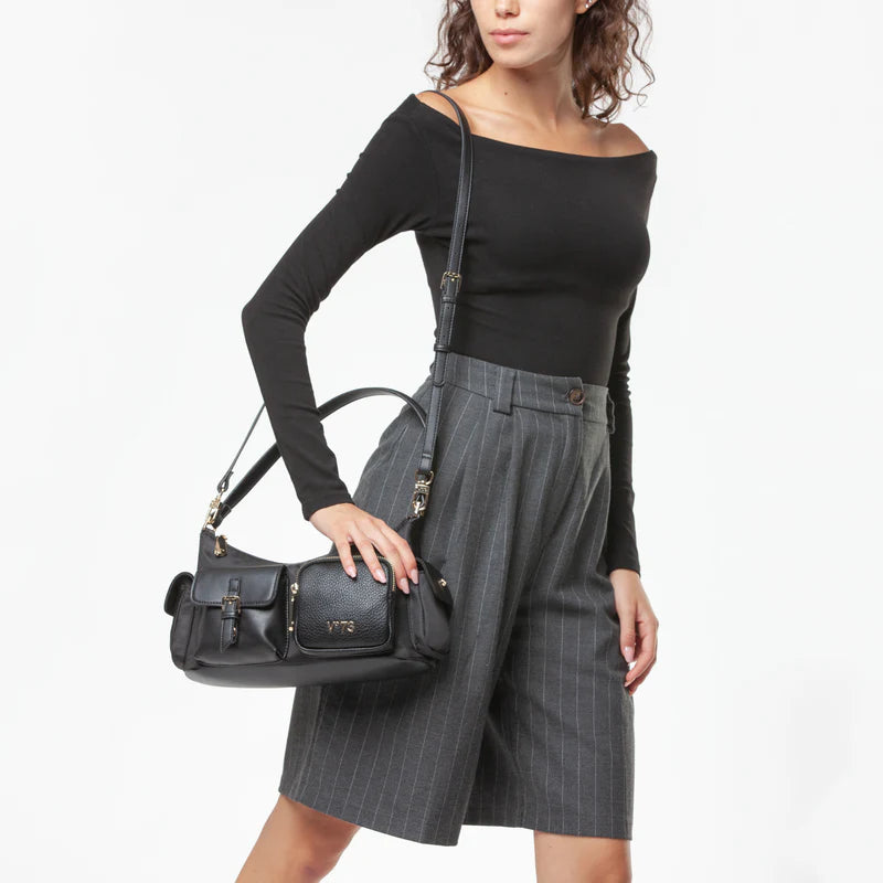 Borsa a spalla nera V°73