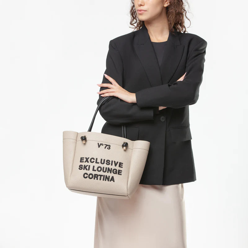 Borsa shopping ecru V°73
