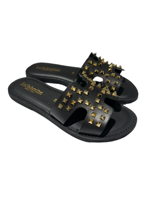 Ciabattina nera in pelle LeSalentine