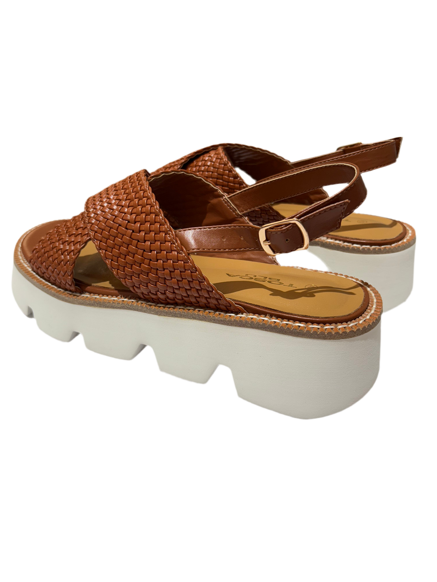 Ciabatta in pelle cuoio Tosca blu