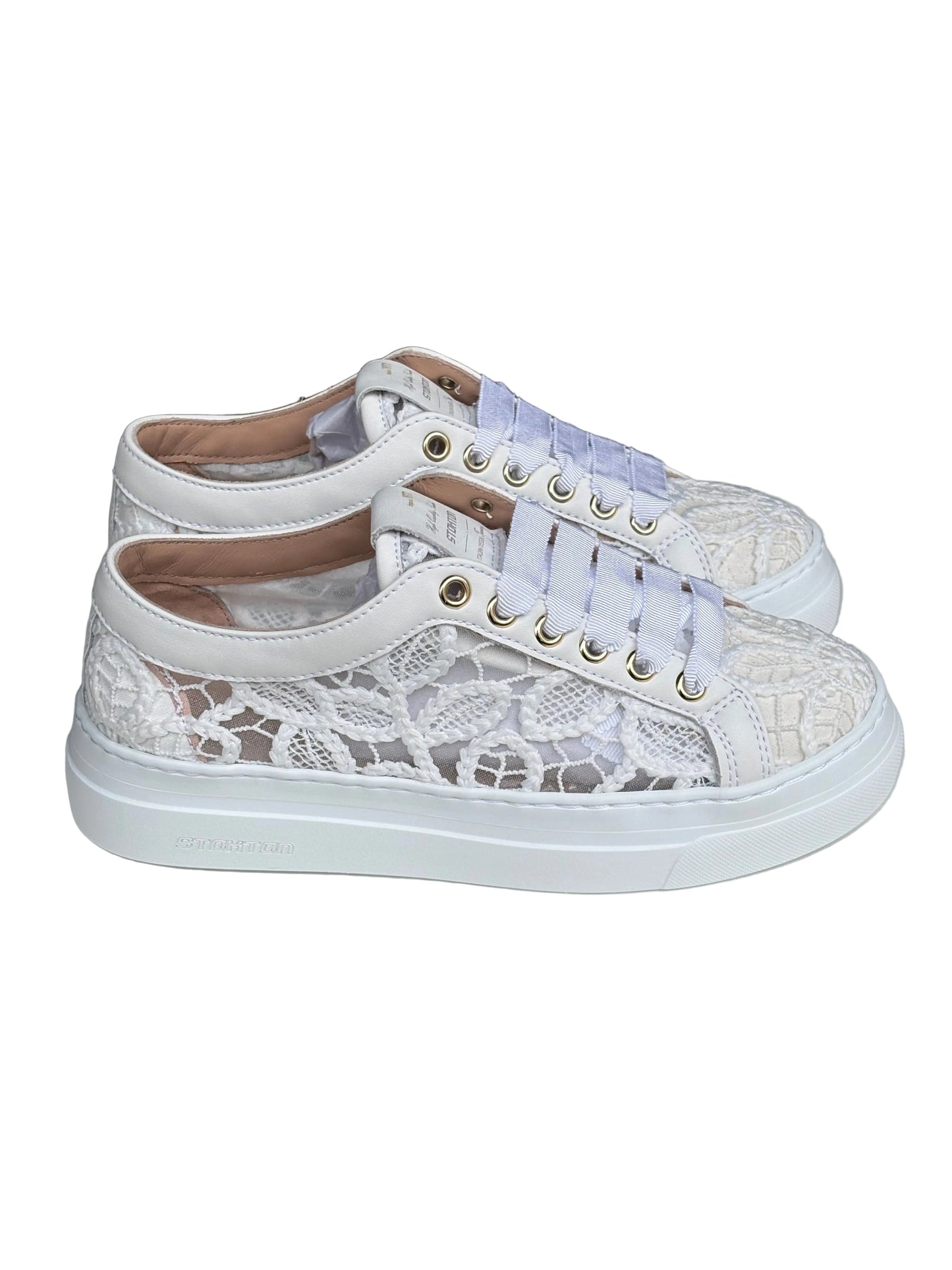 Sneakers Stokton pizzo bianco