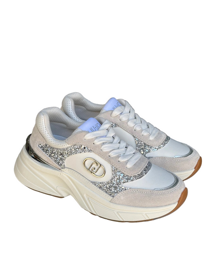 Sneakers bianca Liu•Jo brillantini