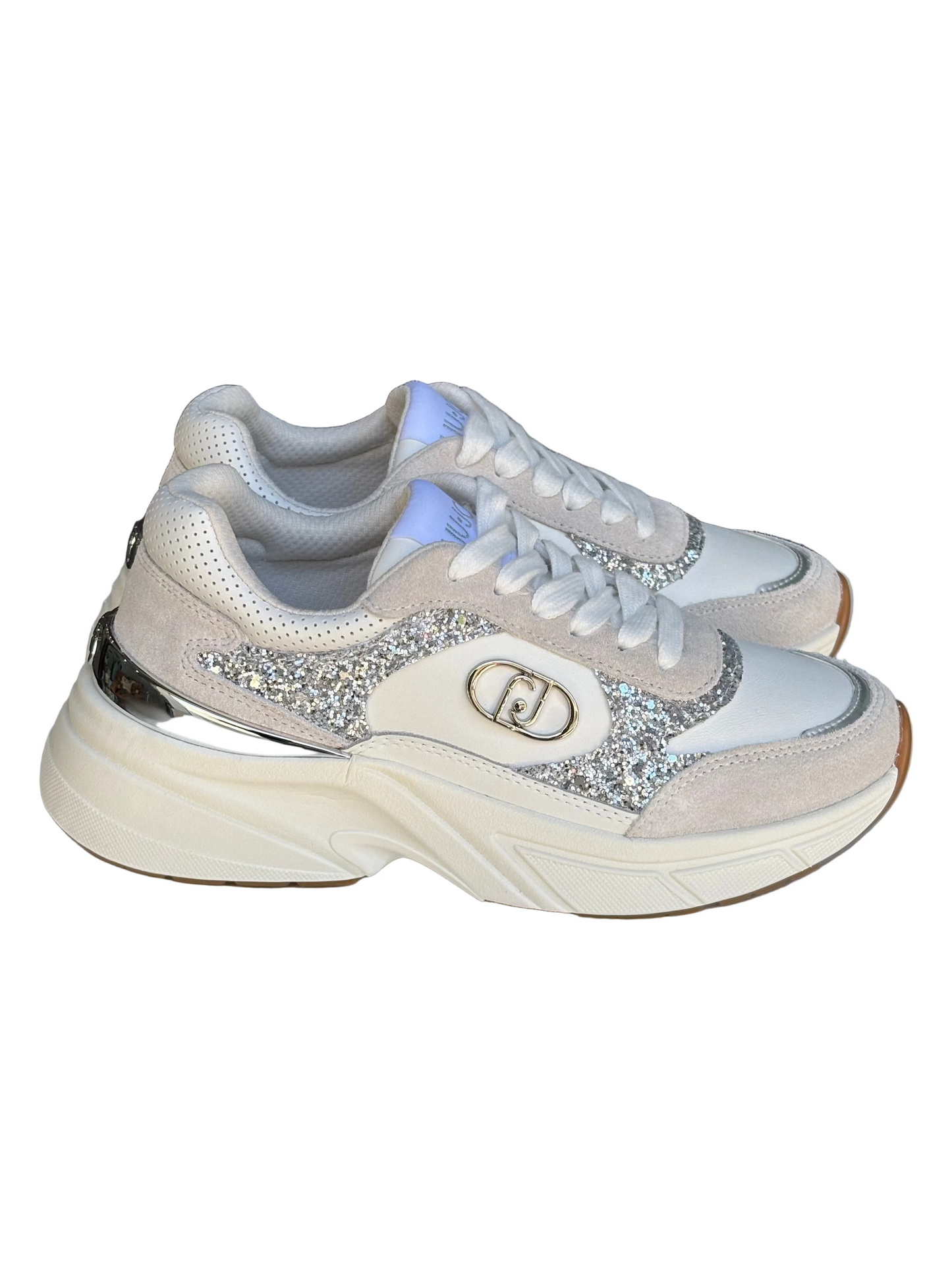 Sneakers bianca Liu•Jo brillantini