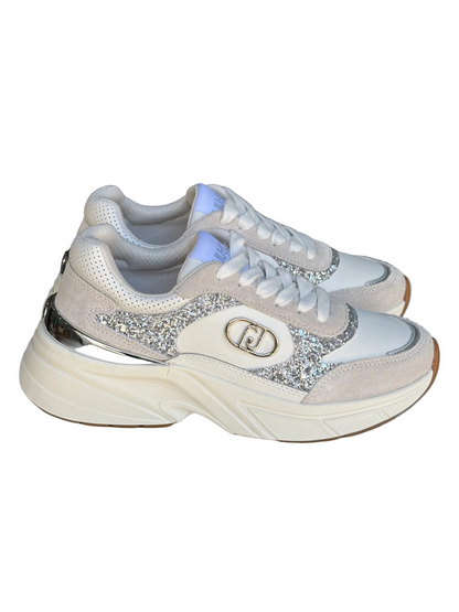 Sneakers bianca Liu•Jo brillantini