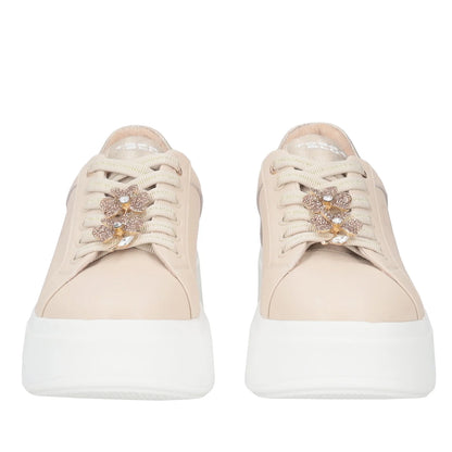 Sneakers in pelle beige Tosca Blu