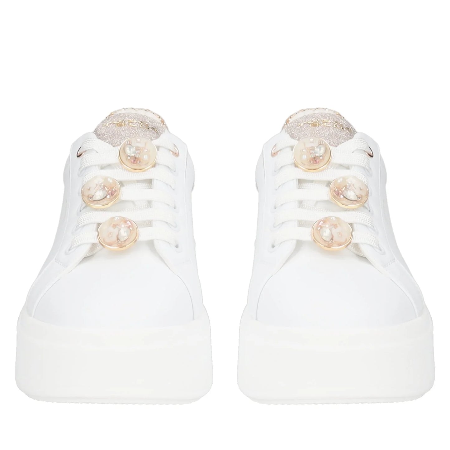 Sneakers bianca in pelle Tosca Blu