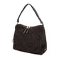 Borsa a spalla Susan intrecciata in suede colore testa di moro Tosca Blu