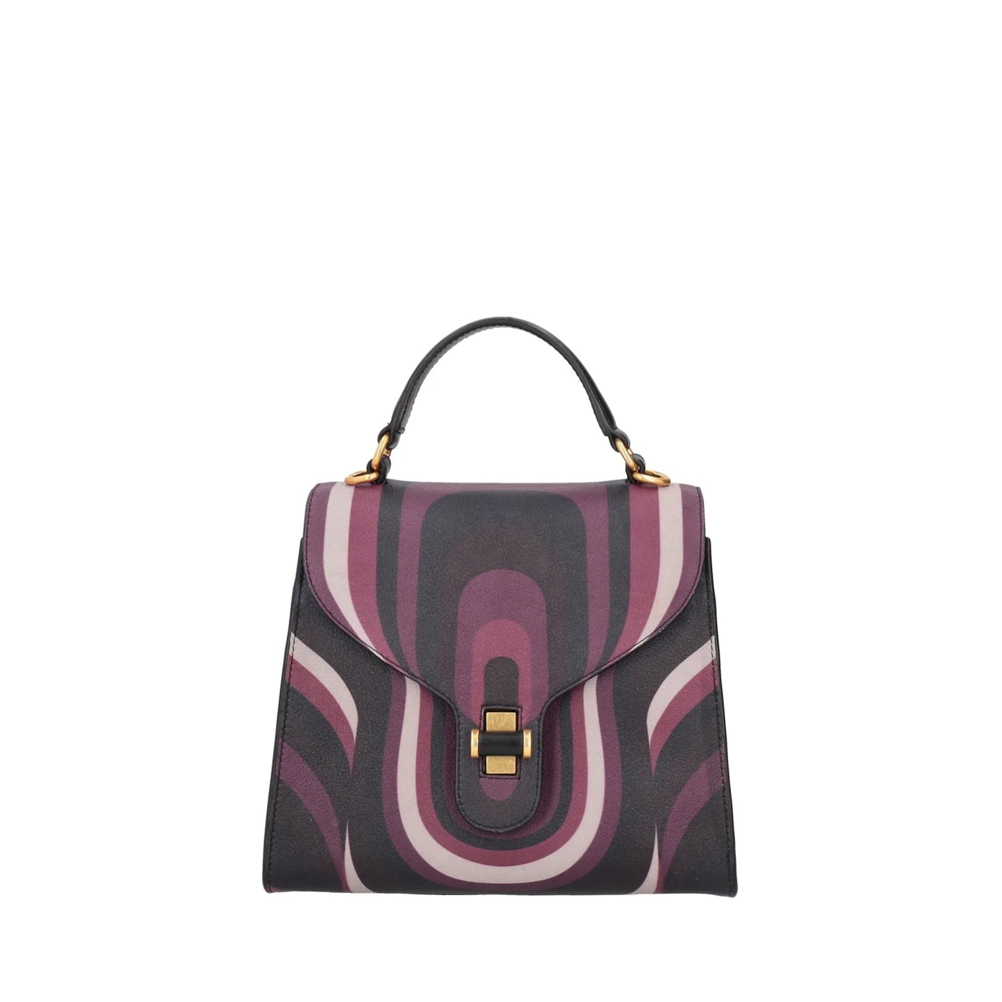 Borsa a mano media Grace con stampa geometrica colore bordeaux Tosca Blu