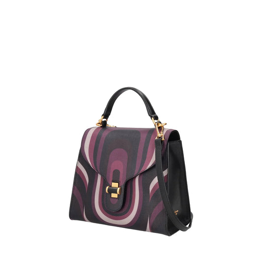 Borsa a mano media Grace con stampa geometrica colore bordeaux Tosca Blu