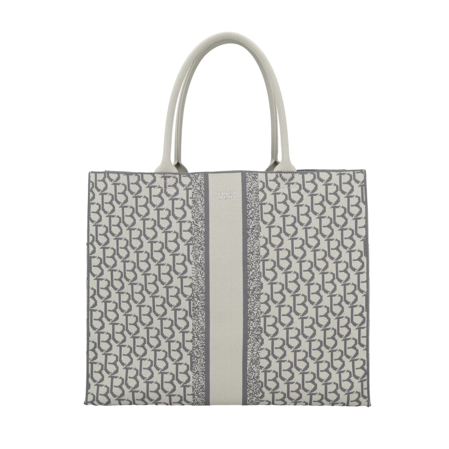 Shopping grande logata Saint Tropez colore grigio chiaro