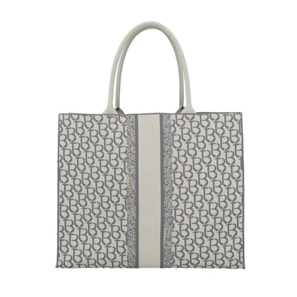 Shopping grande logata Saint Tropez colore grigio chiaro