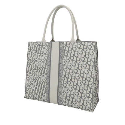 Shopping grande logata Saint Tropez colore grigio chiaro