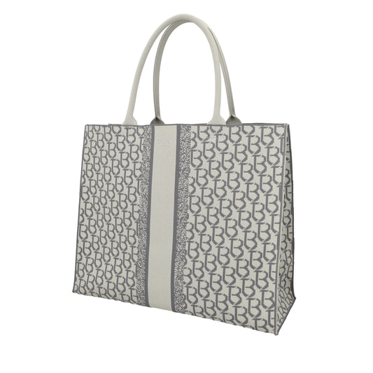 Shopping grande logata Saint Tropez colore grigio chiaro