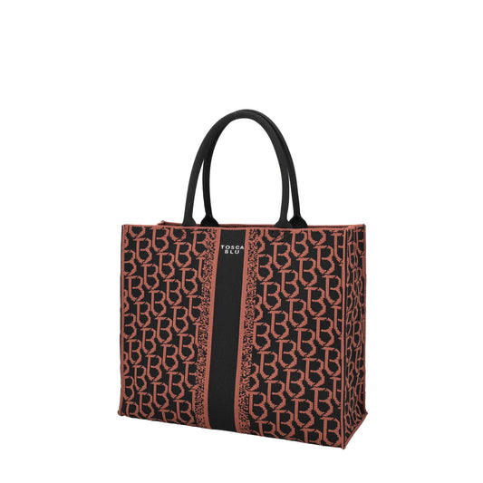 Shopping media logata Saint Tropez colore nero Tosca Blu