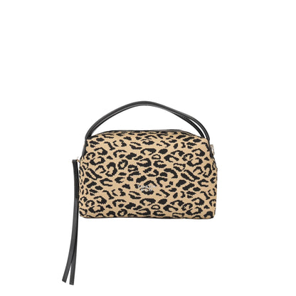 Mini borsa a mano Jungle con stampa animalier colore maculato
