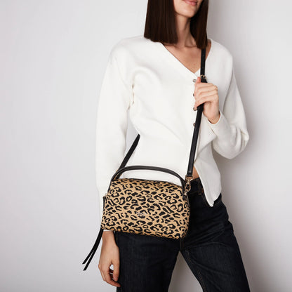 Mini borsa a mano Jungle con stampa animalier colore maculato
