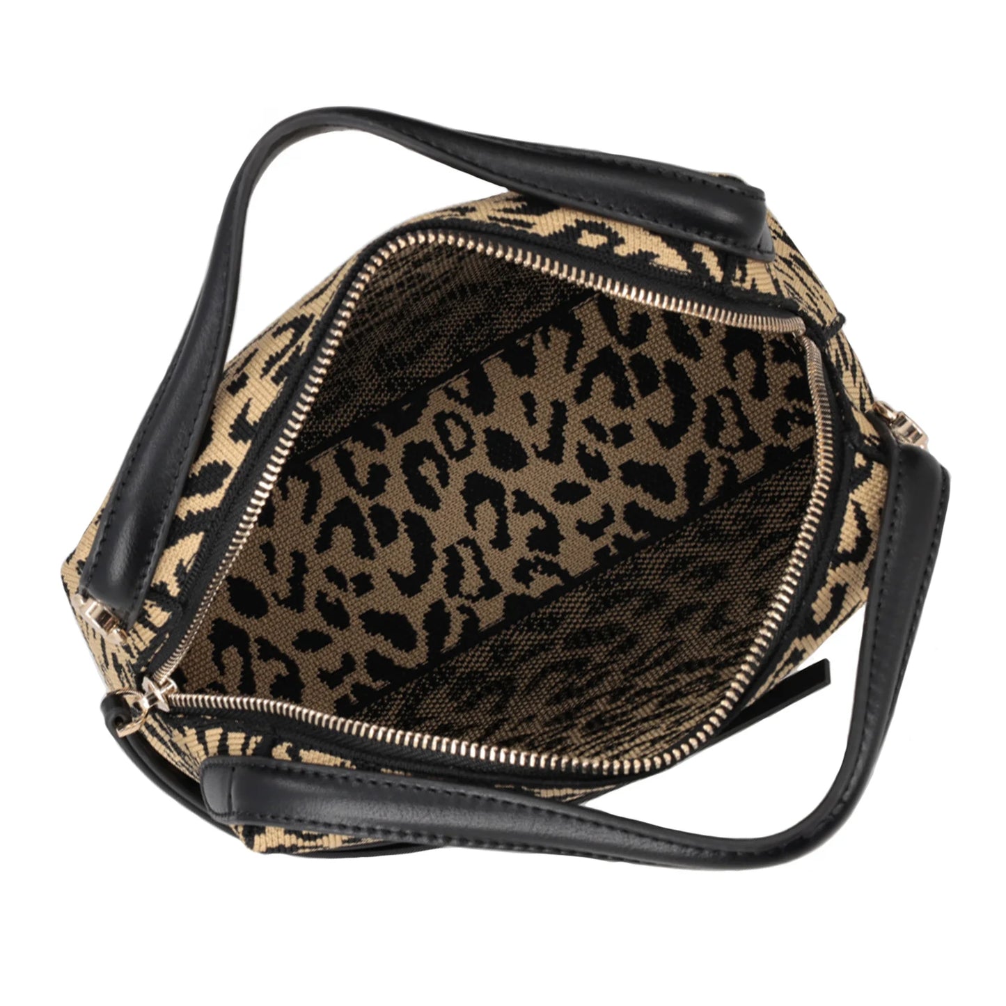Mini borsa a mano Jungle con stampa animalier colore maculato