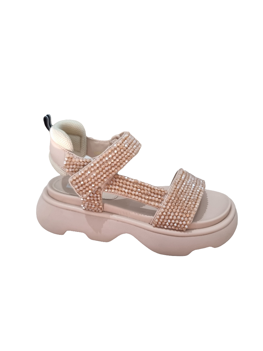 Sandalo strass sabbia Jeannot