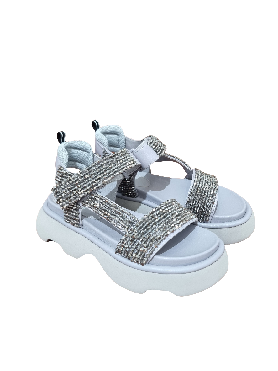 Sandalo strass perla Jeannot