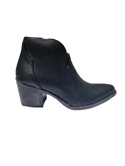 Stivaletto texano in pelle nero