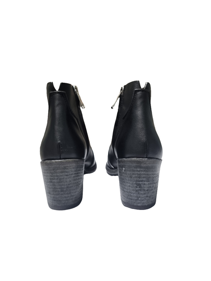Stivaletto texano in pelle nero