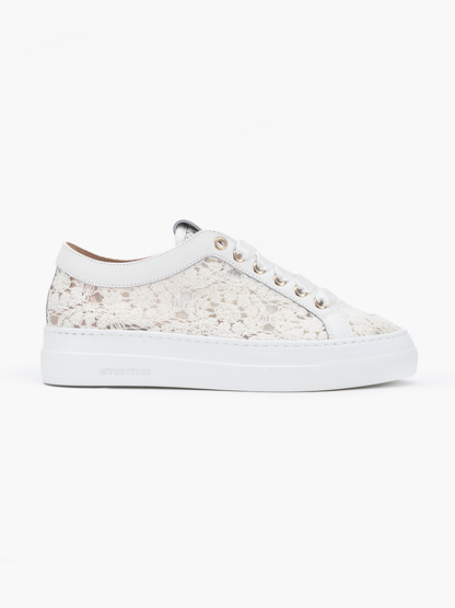 Sneakers Stokton Aria Ecrù in pizzo