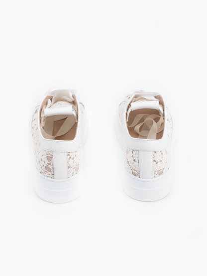 Sneakers Stokton Aria Ecrù in pizzo