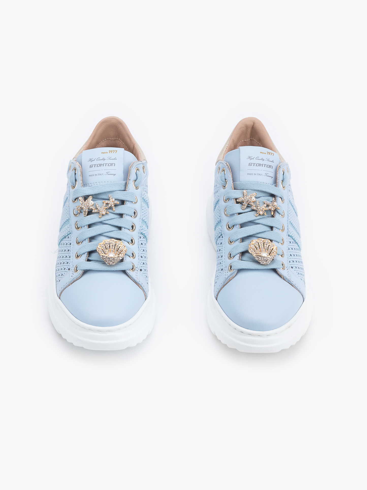 Sneakers Stokton Cielo in pelle