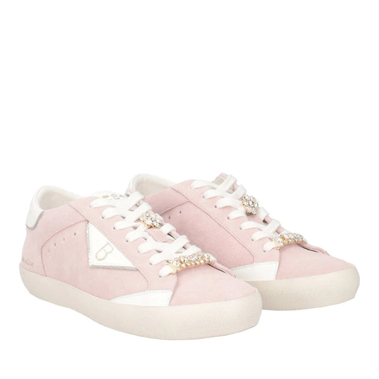 Sneakers in pelle scamosciata cipria Tosca Blu
