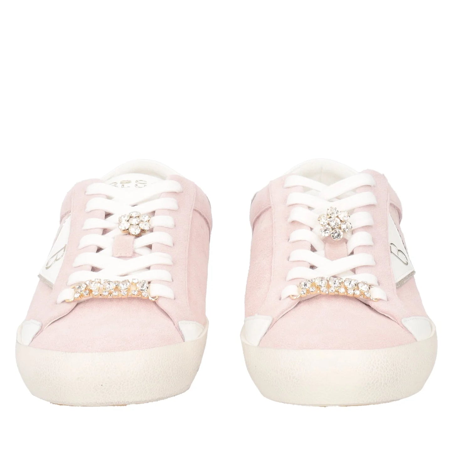 Sneakers in pelle scamosciata cipria Tosca Blu
